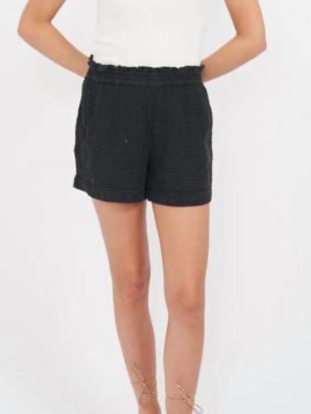 Marea Black Gauze Shorts